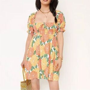 House of Harlow 1960 Floral Puff Sleeve Mini Dress - XS - EUC